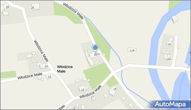 Włodzice Małe, Włodzice Małe, 10, mapa Włodzice Małe