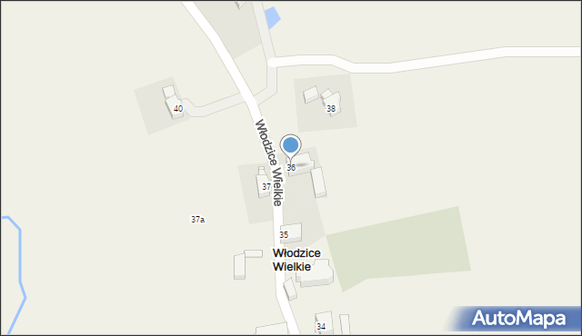 Włodzice Wielkie, Włodzice Wielkie, 36, mapa Włodzice Wielkie