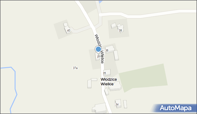 Włodzice Wielkie, Włodzice Wielkie, 37, mapa Włodzice Wielkie