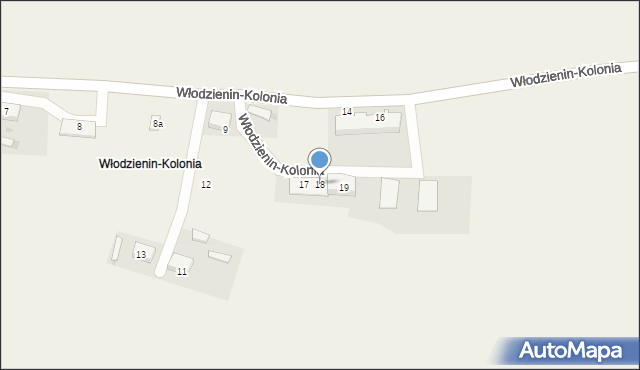 Włodzienin-Kolonia, Włodzienin-Kolonia, 18, mapa Włodzienin-Kolonia