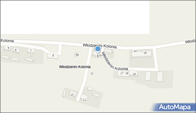 Włodzienin-Kolonia, Włodzienin-Kolonia, 9, mapa Włodzienin-Kolonia