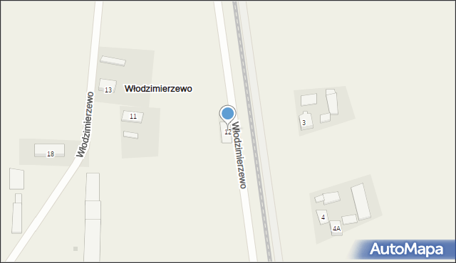 Włodzimierzewo, Włodzimierzewo, 12, mapa Włodzimierzewo