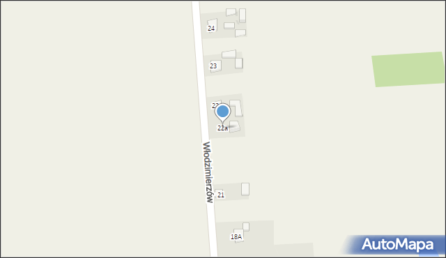Włodzimierzów, Włodzimierzów, 22a, mapa Włodzimierzów