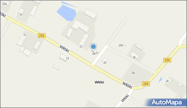 Włóki, Włóki, 24, mapa Włóki