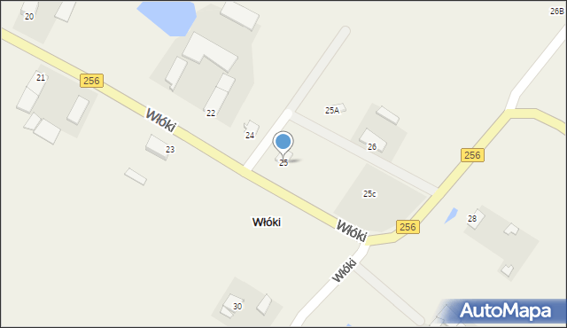 Włóki, Włóki, 25, mapa Włóki