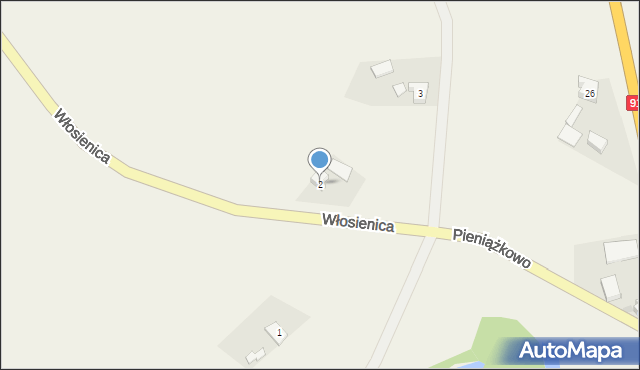 Włosienica, Włosienica, 2, mapa Włosienica