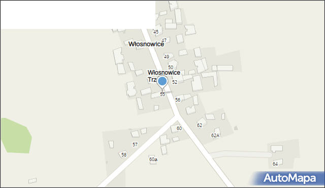 Włosnowice, Włosnowice, 55, mapa Włosnowice