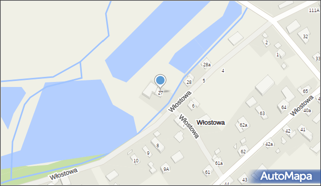 Włostowa, Włostowa, 27, mapa Włostowa