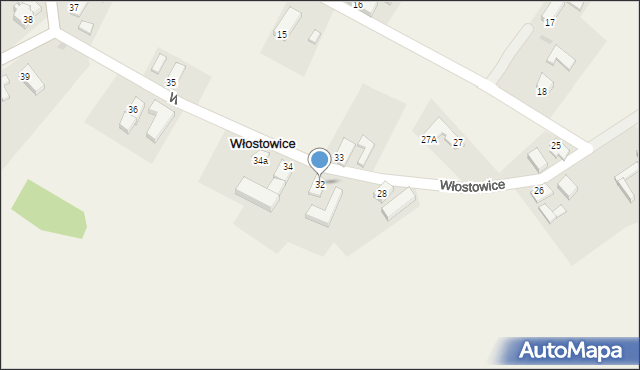 Włostowice, Włostowice, 32, mapa Włostowice