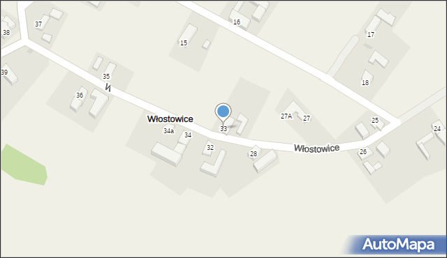 Włostowice, Włostowice, 33, mapa Włostowice