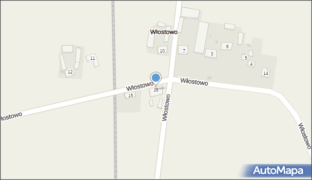 Włostowo, Włostowo, 16, mapa Włostowo