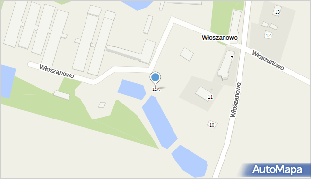 Włoszanowo, Włoszanowo, 11A, mapa Włoszanowo