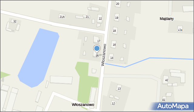 Włoszanowo, Włoszanowo, 15, mapa Włoszanowo
