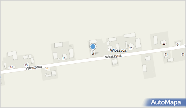 Włoszyca, Włoszyca, 18, mapa Włoszyca