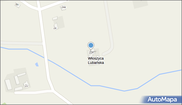 Włoszyca Lubańska, Włoszyca Lubańska, 22A, mapa Włoszyca Lubańska