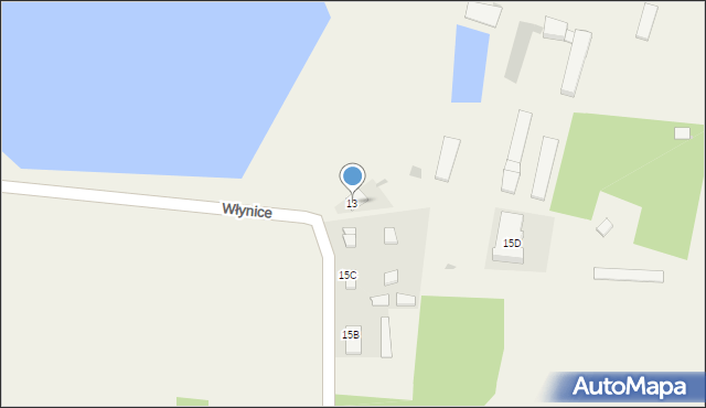 Włynice, Włynice, 13, mapa Włynice