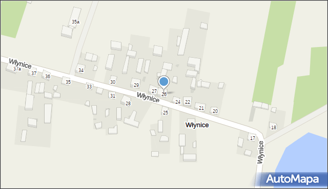 Włynice, Włynice, 26, mapa Włynice