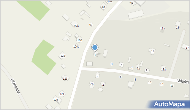 Wyszków, Włościańska, 1, mapa Wyszków