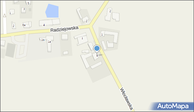 Zakrzewo, Włocławska, 4, mapa Zakrzewo