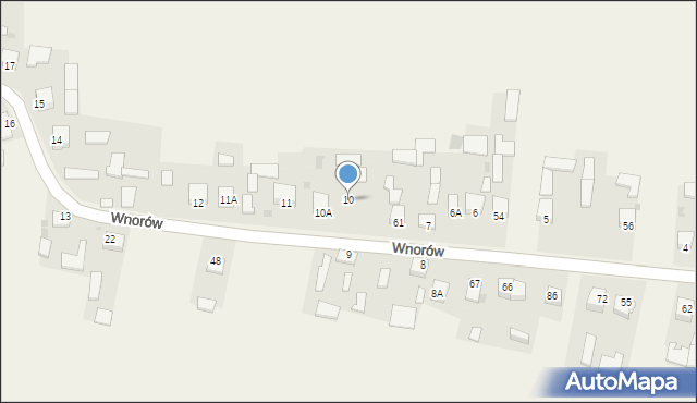 Wnorów, Wnorów, 10, mapa Wnorów