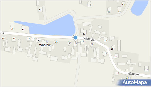 Wnorów, Wnorów, 20, mapa Wnorów