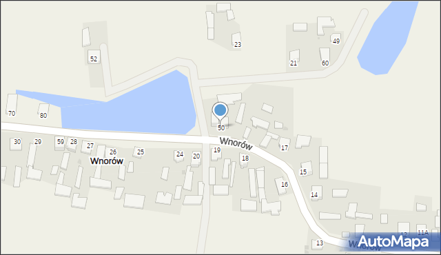 Wnorów, Wnorów, 50, mapa Wnorów