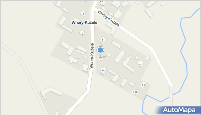 Wnory-Kużele, Wnory-Kużele, 10, mapa Wnory-Kużele