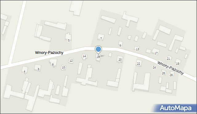 Wnory-Pażochy, Wnory-Pażochy, 16, mapa Wnory-Pażochy