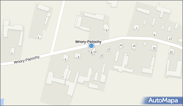 Wnory-Pażochy, Wnory-Pażochy, 8, mapa Wnory-Pażochy