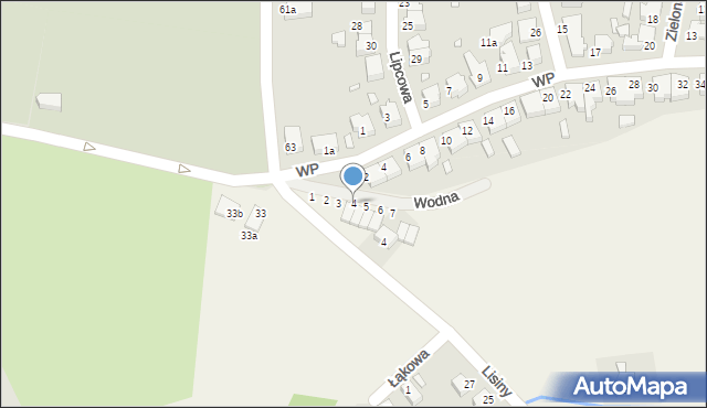 Baranów, Wodna, 4, mapa Baranów