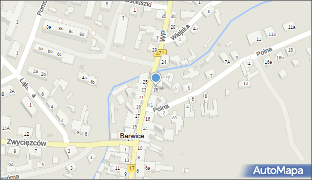 Barwice, Wojska Polskiego, 18, mapa Barwice