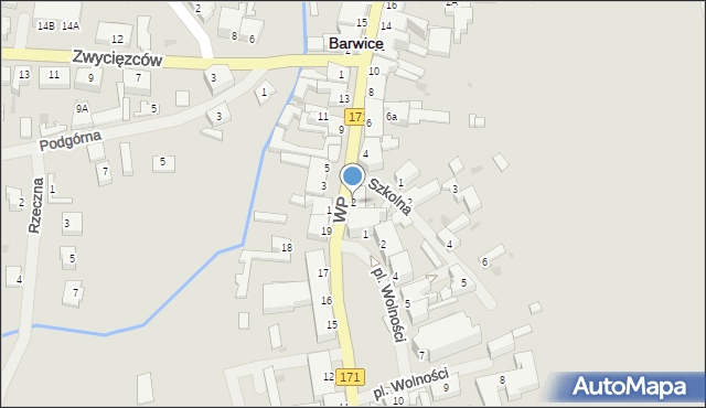 Barwice, Wojska Polskiego, 2, mapa Barwice