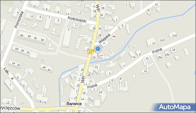 Barwice, Wojska Polskiego, 24A, mapa Barwice