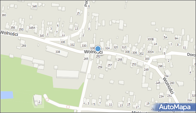 Będzin, Wolności, 261, mapa Będzin