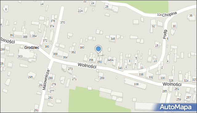 Będzin, Wolności, 352A, mapa Będzin