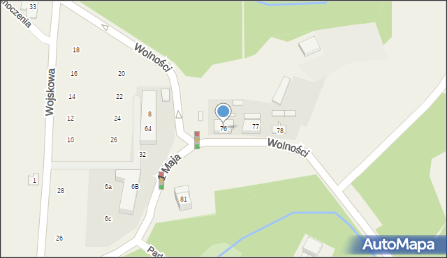 Biedrusko, Wolności, 76, mapa Biedrusko