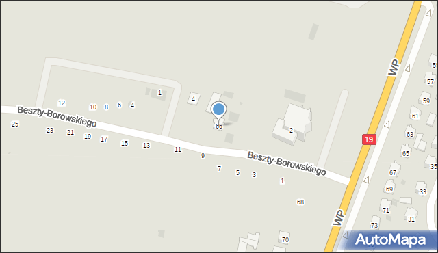 Bielsk Podlaski, Wojska Polskiego, 66, mapa Bielsk Podlaski
