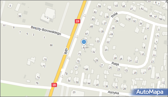 Bielsk Podlaski, Wojska Polskiego, 71, mapa Bielsk Podlaski