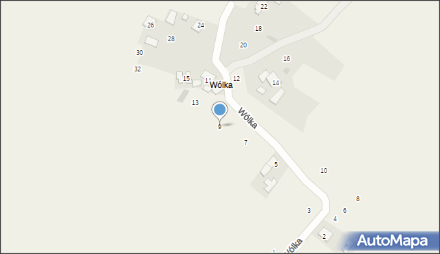 Biskupice Radłowskie, Wólka, 9, mapa Biskupice Radłowskie