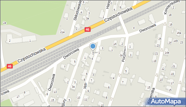 Blachownia, Wojska Polskiego, 2, mapa Blachownia