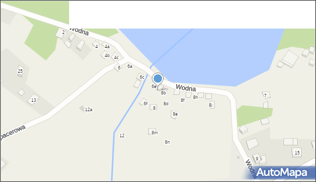 Błądzim, Wodna, 8a, mapa Błądzim