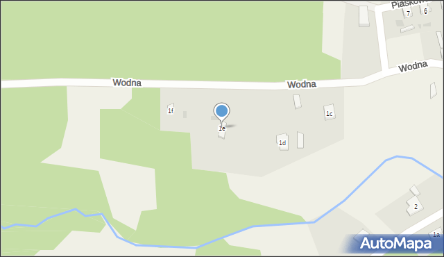 Bledzew, Wodna, 1e, mapa Bledzew