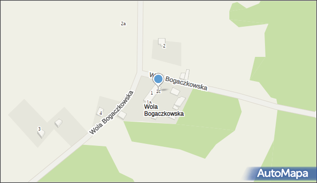 Bogaczewo, Wola Bogaczkowska, 1c, mapa Bogaczewo