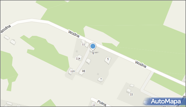 Bolęcin, Wodna, 9, mapa Bolęcin