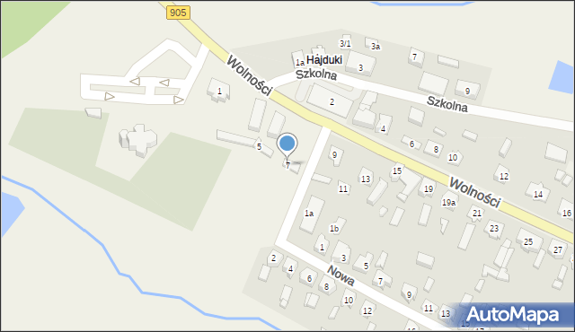 Boronów, Wolności, 7, mapa Boronów