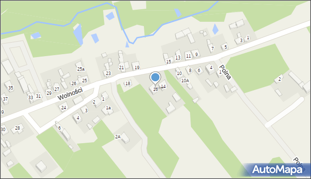 Borowiecko, Wolności, 16, mapa Borowiecko