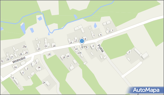 Borowiecko, Wolności, 8, mapa Borowiecko