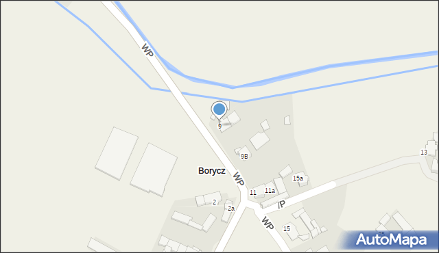 Borycz, Wojska Polskiego, 9, mapa Borycz