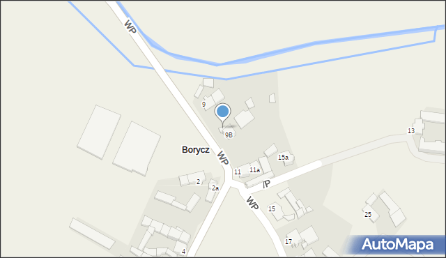 Borycz, Wojska Polskiego, 9a, mapa Borycz