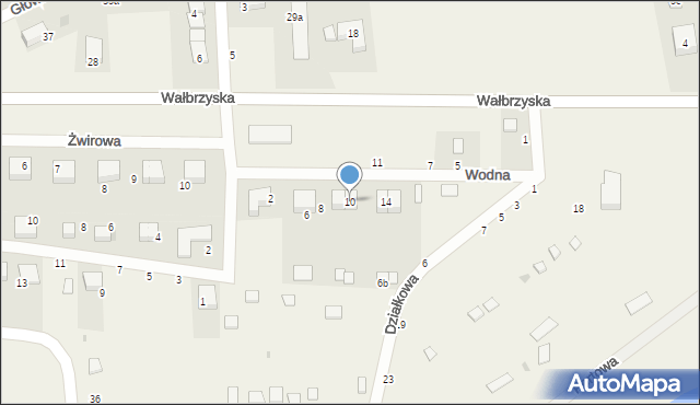 Borzygniew, Wodna, 10, mapa Borzygniew